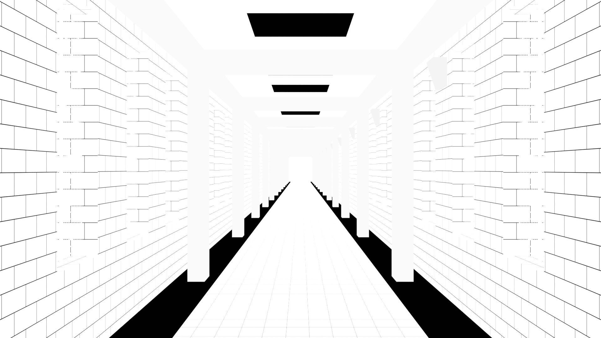 Hospital  Hall Way- corridor - Empty Hall way Low-poly 3D model_12