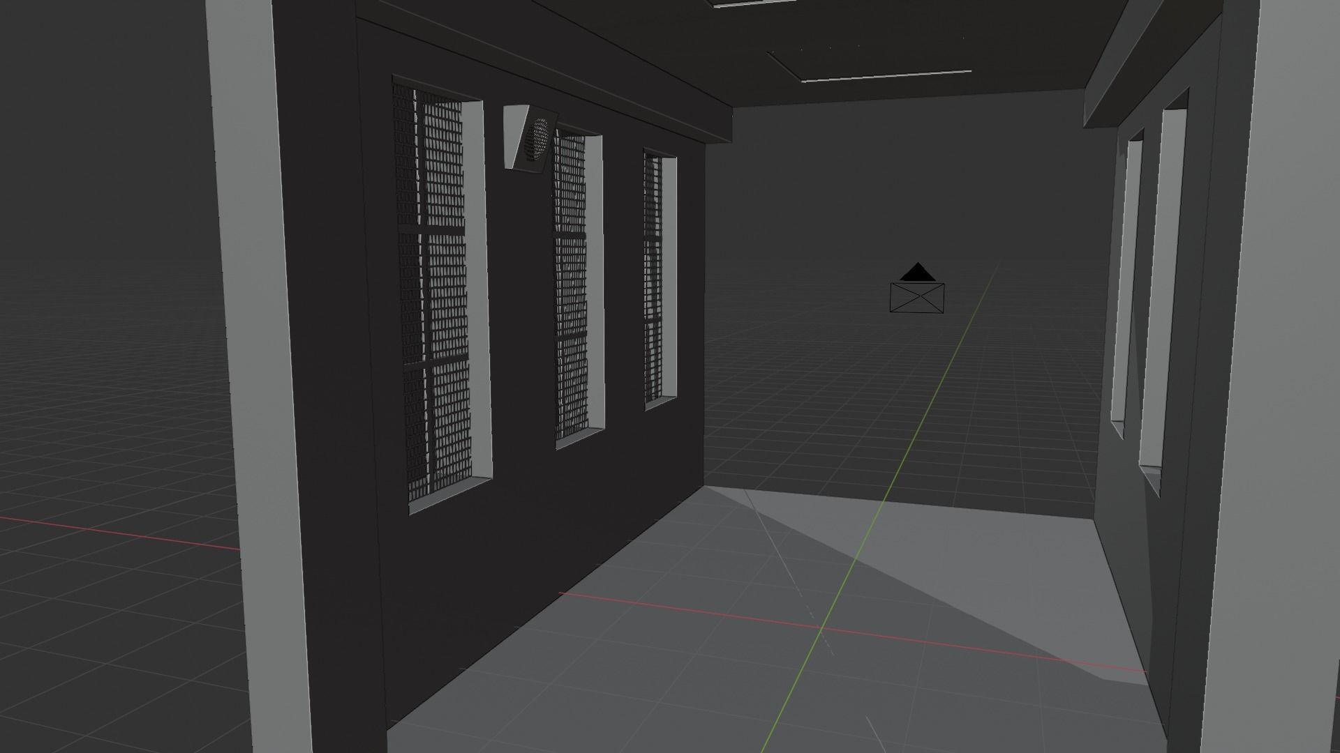 Hospital  Hall Way- corridor - Empty Hall way Low-poly 3D model_14