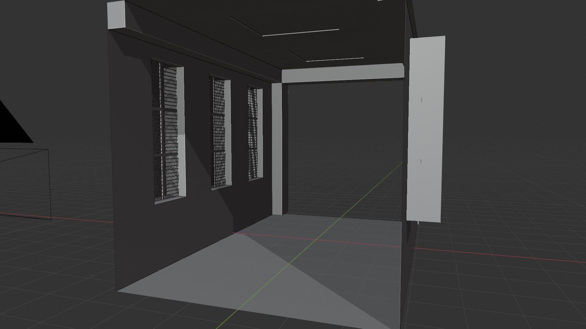 Hospital  Hall Way- corridor - Empty Hall way Low-poly 3D model_17