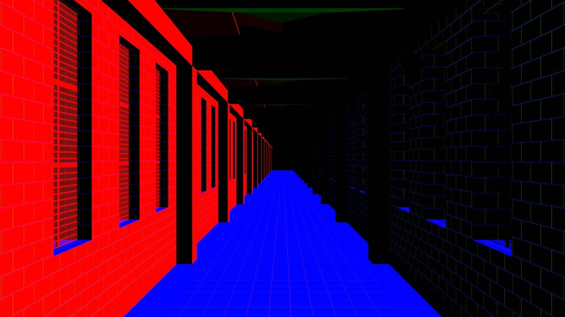 Hospital  Hall Way- corridor - Empty Hall way Low-poly 3D model_5