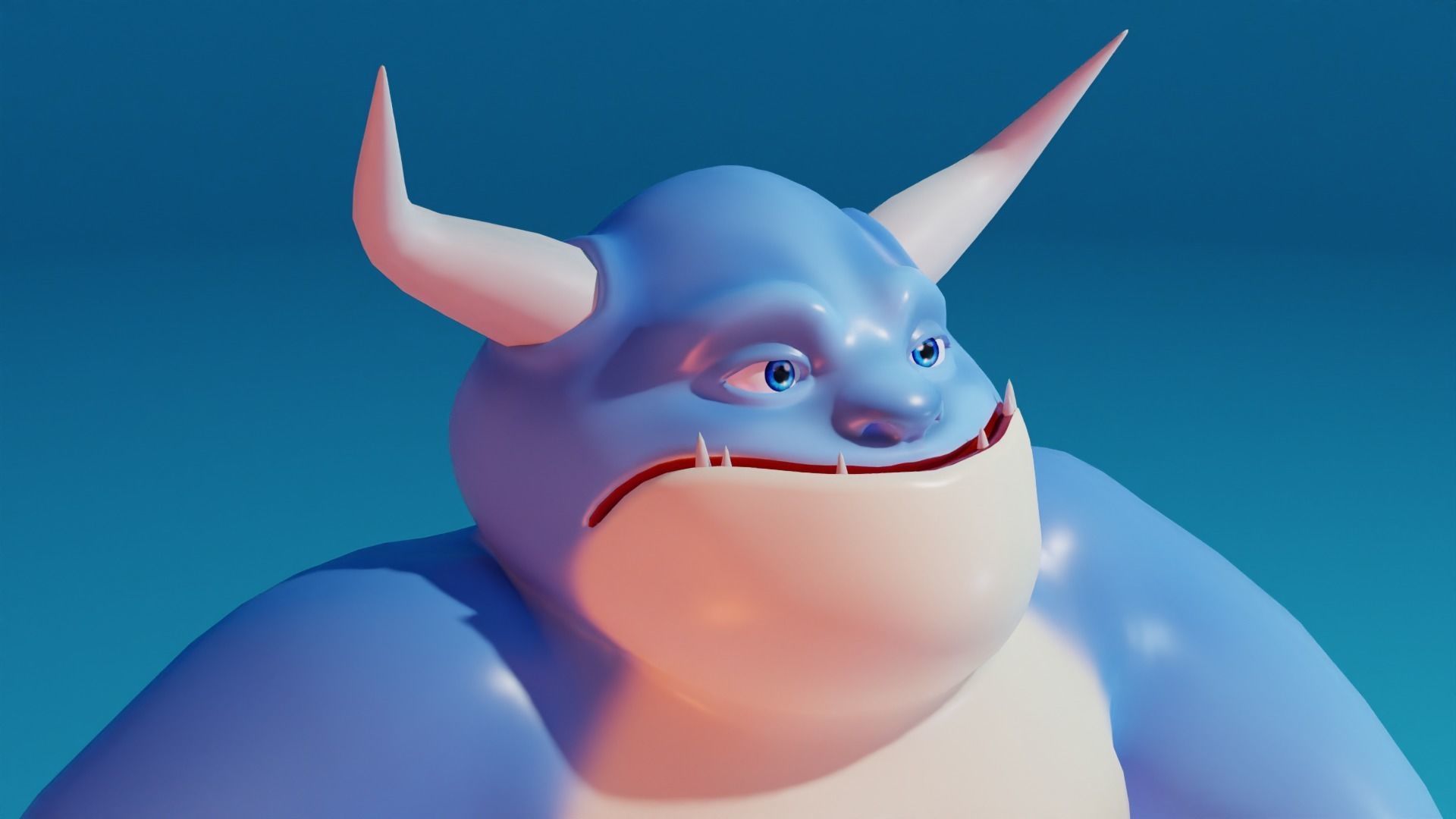 Character cartoon Low-poly 3D model_7