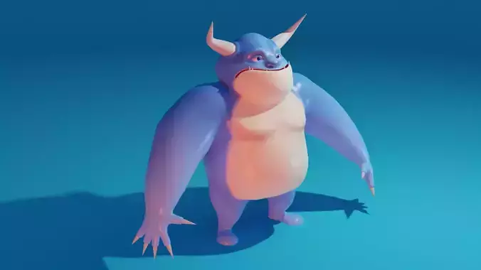 Character cartoon Low-poly 3D model