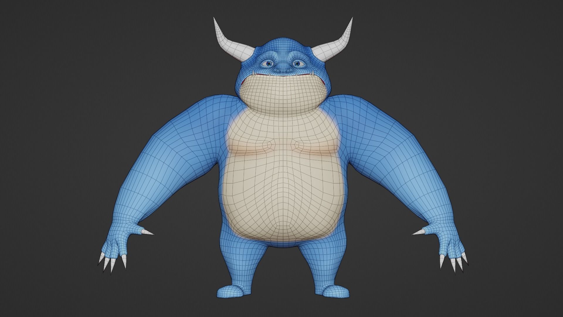 Character cartoon Low-poly 3D model_14