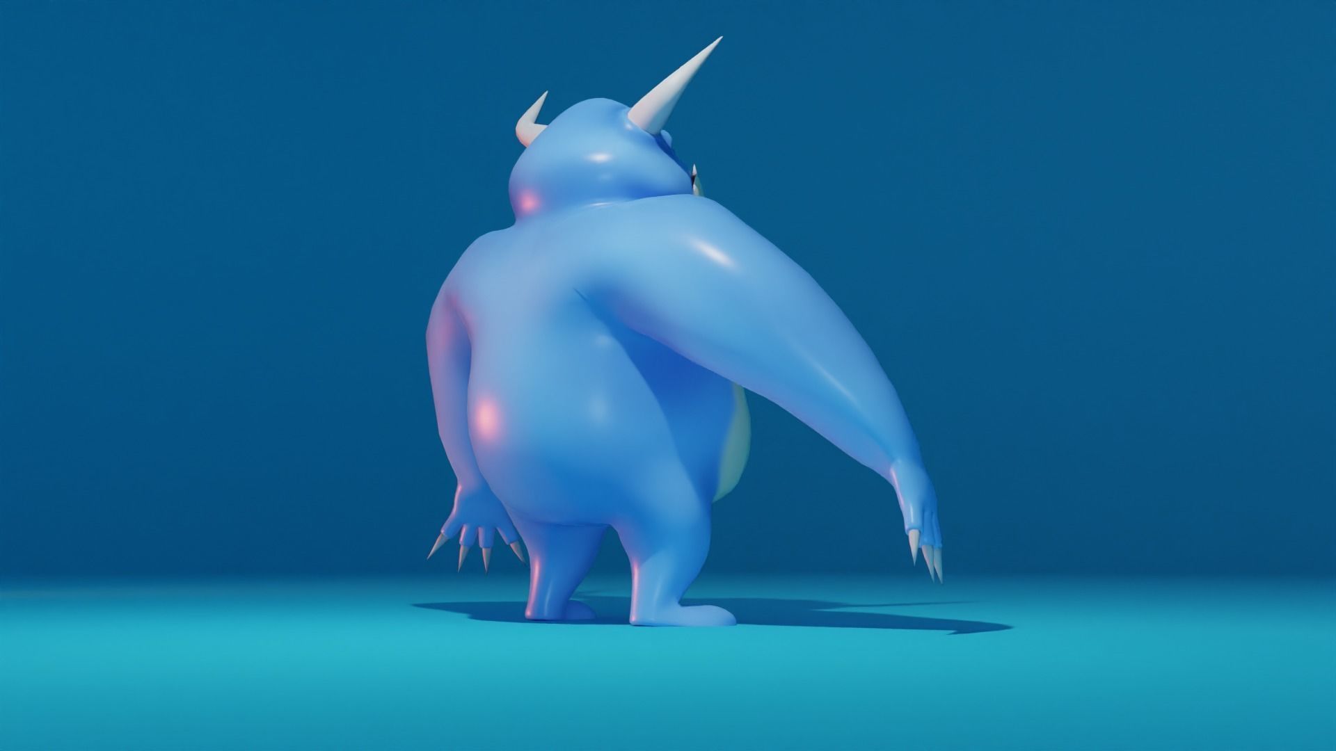 Character cartoon Low-poly 3D model_6