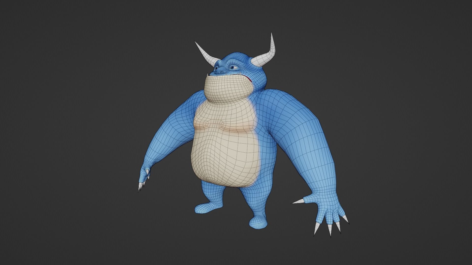 Character cartoon Low-poly 3D model_10