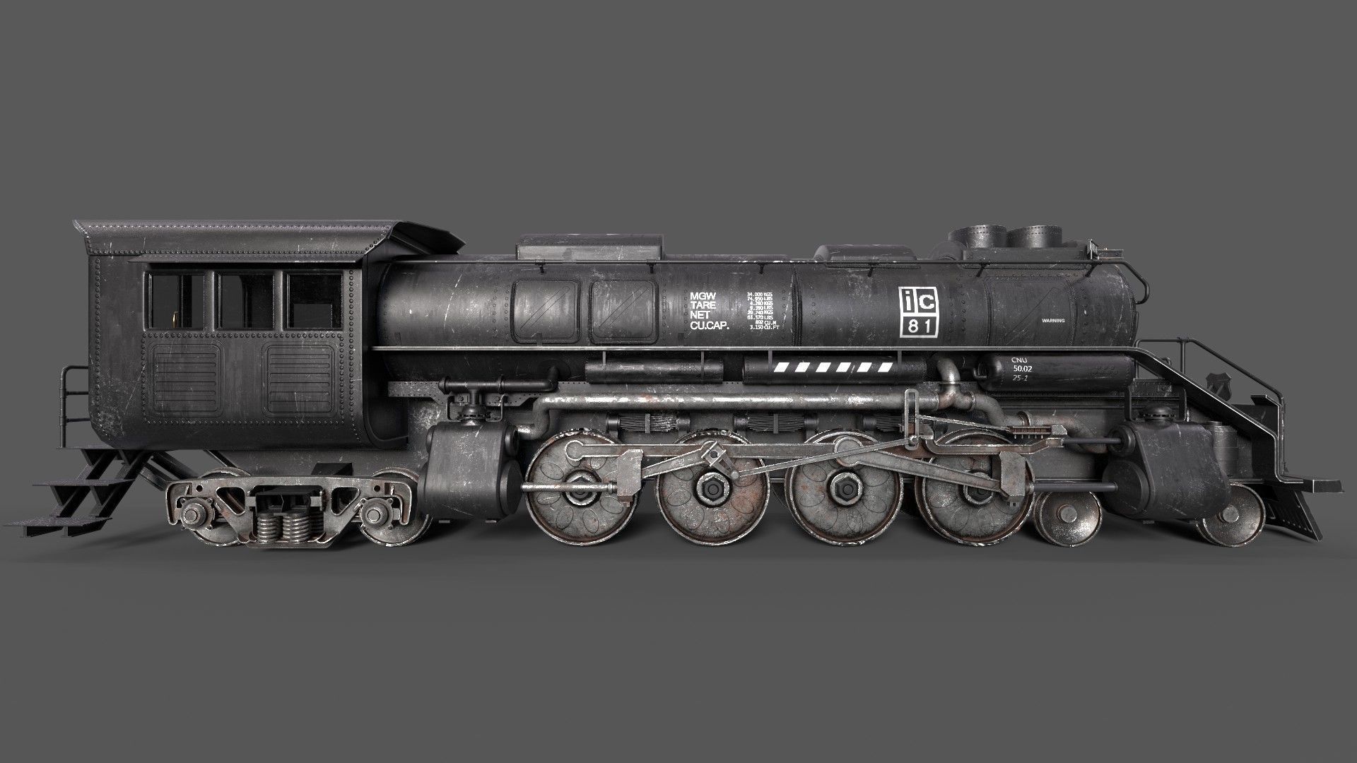 Good old Big Boy Low-poly 3D model_6