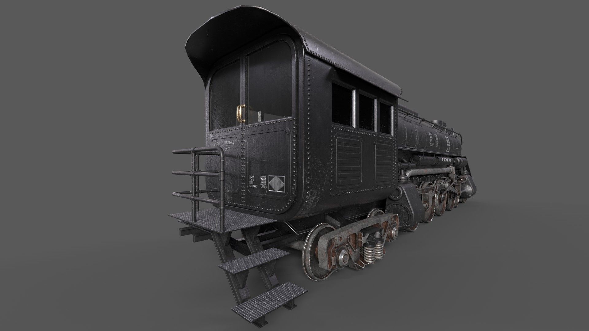 Good old Big Boy Low-poly 3D model_9