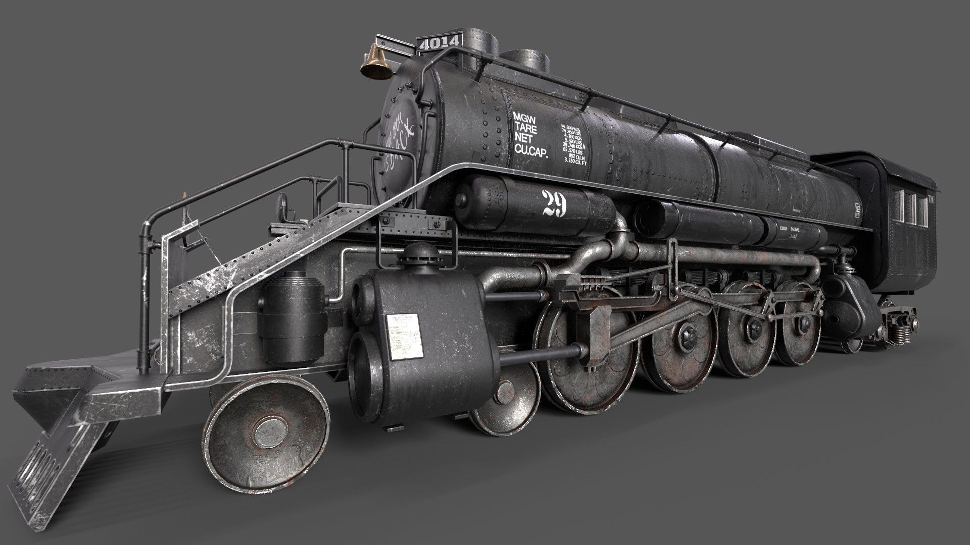 Good old Big Boy Low-poly 3D model_8