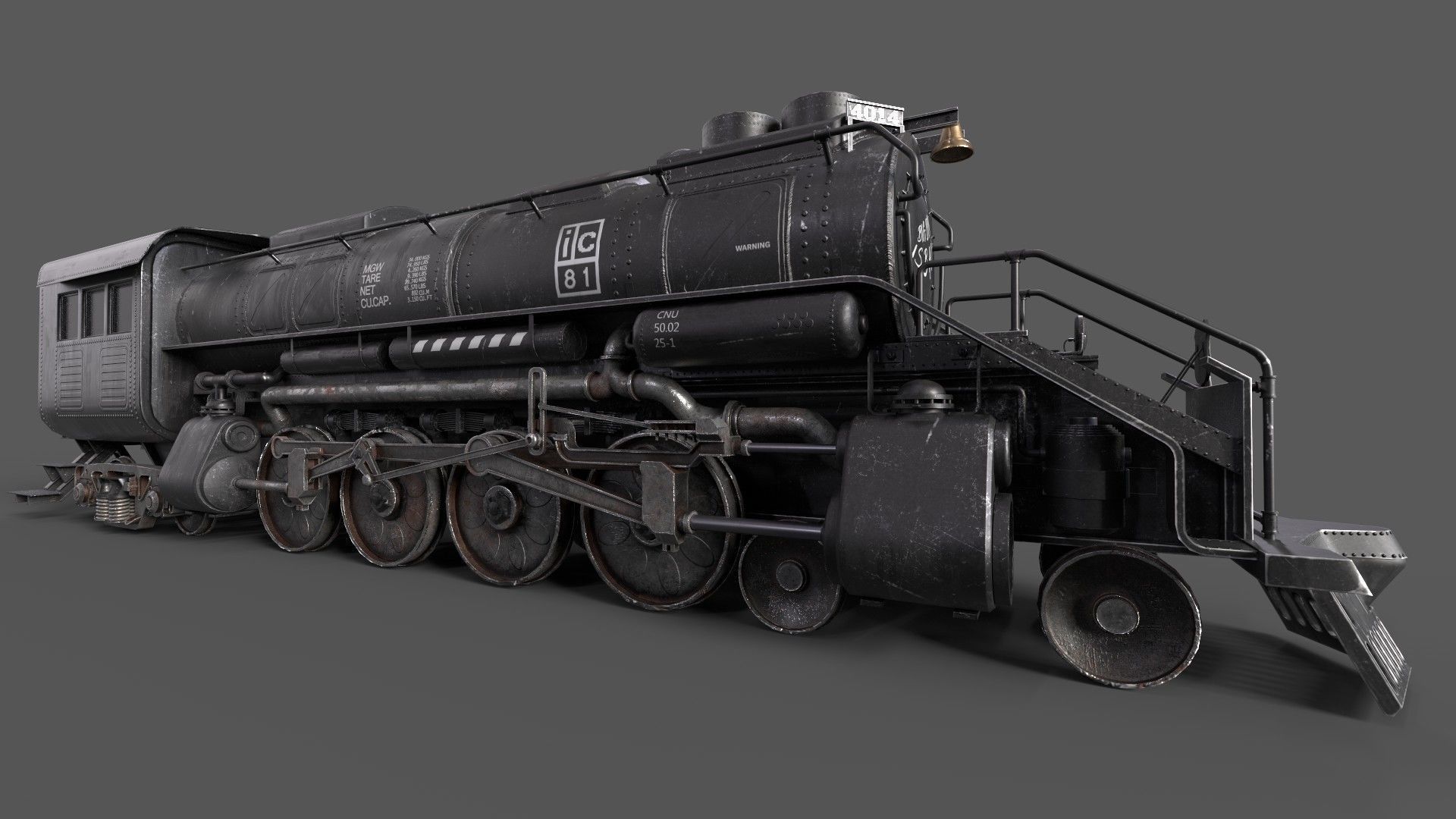 Good old Big Boy Low-poly 3D model_10