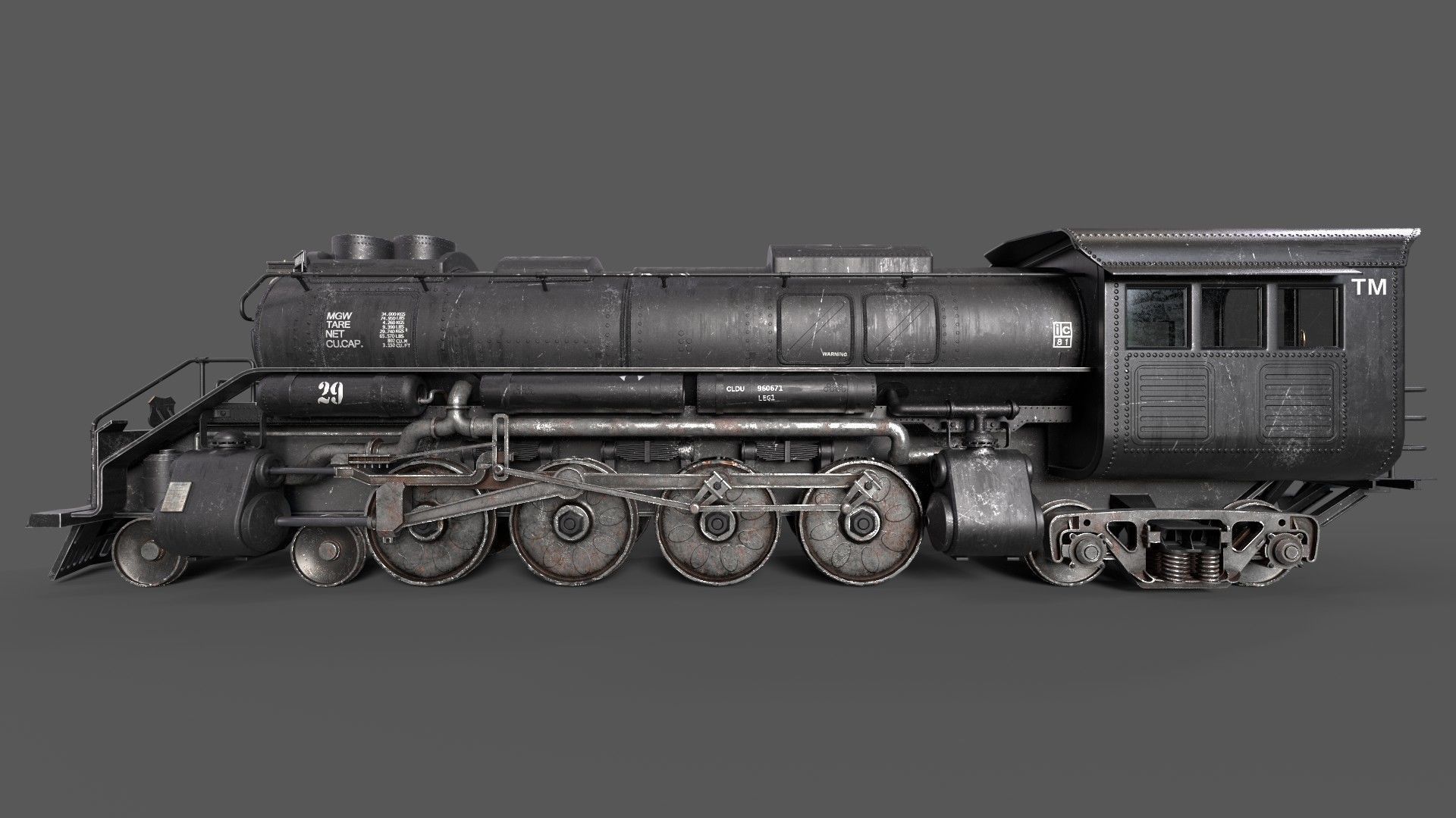 Good old Big Boy Low-poly 3D model_4