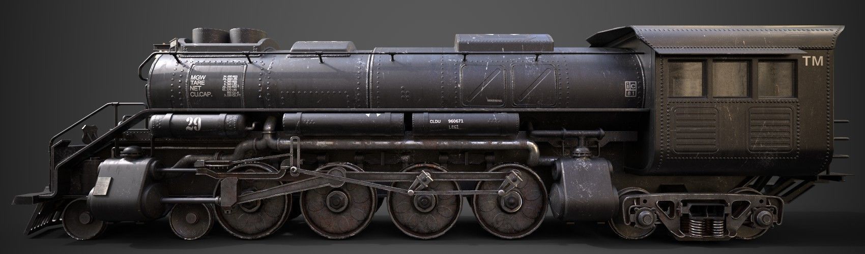 Good old Big Boy Low-poly 3D model_20