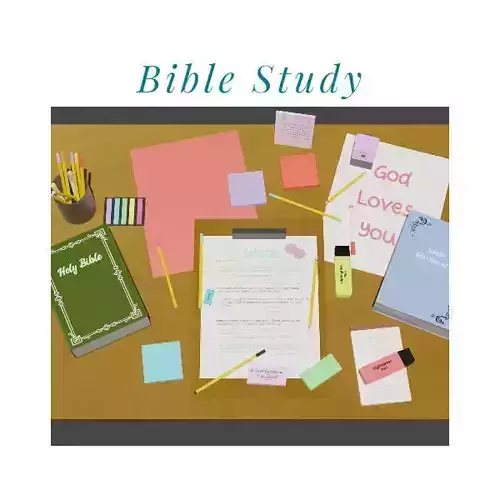 Bible Study Scenario Low-poly 3D model