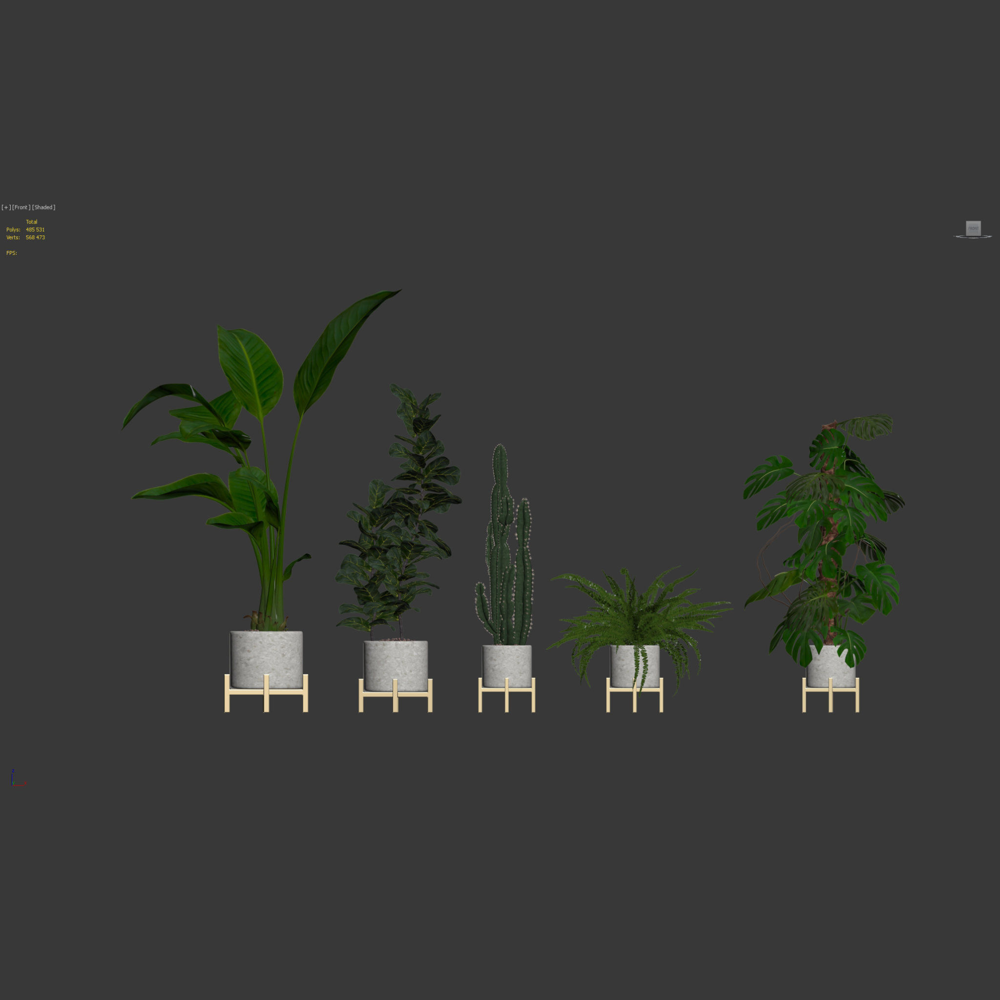 20 Photorealistic Flowers for Interiors - set 118 127 132 133 3D Model Collection_5