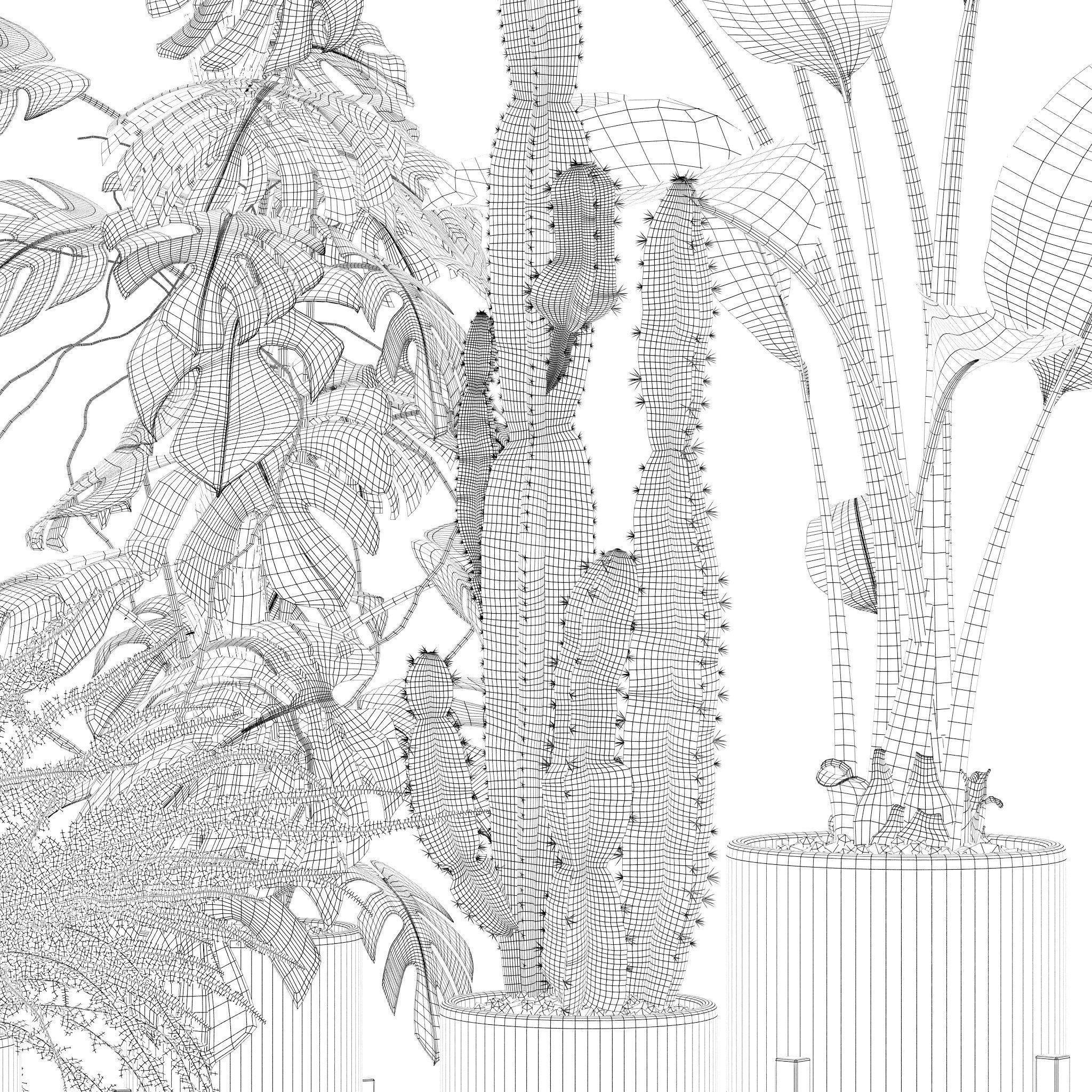 20 Photorealistic Flowers for Interiors - set 118 127 132 133 3D Model Collection_17