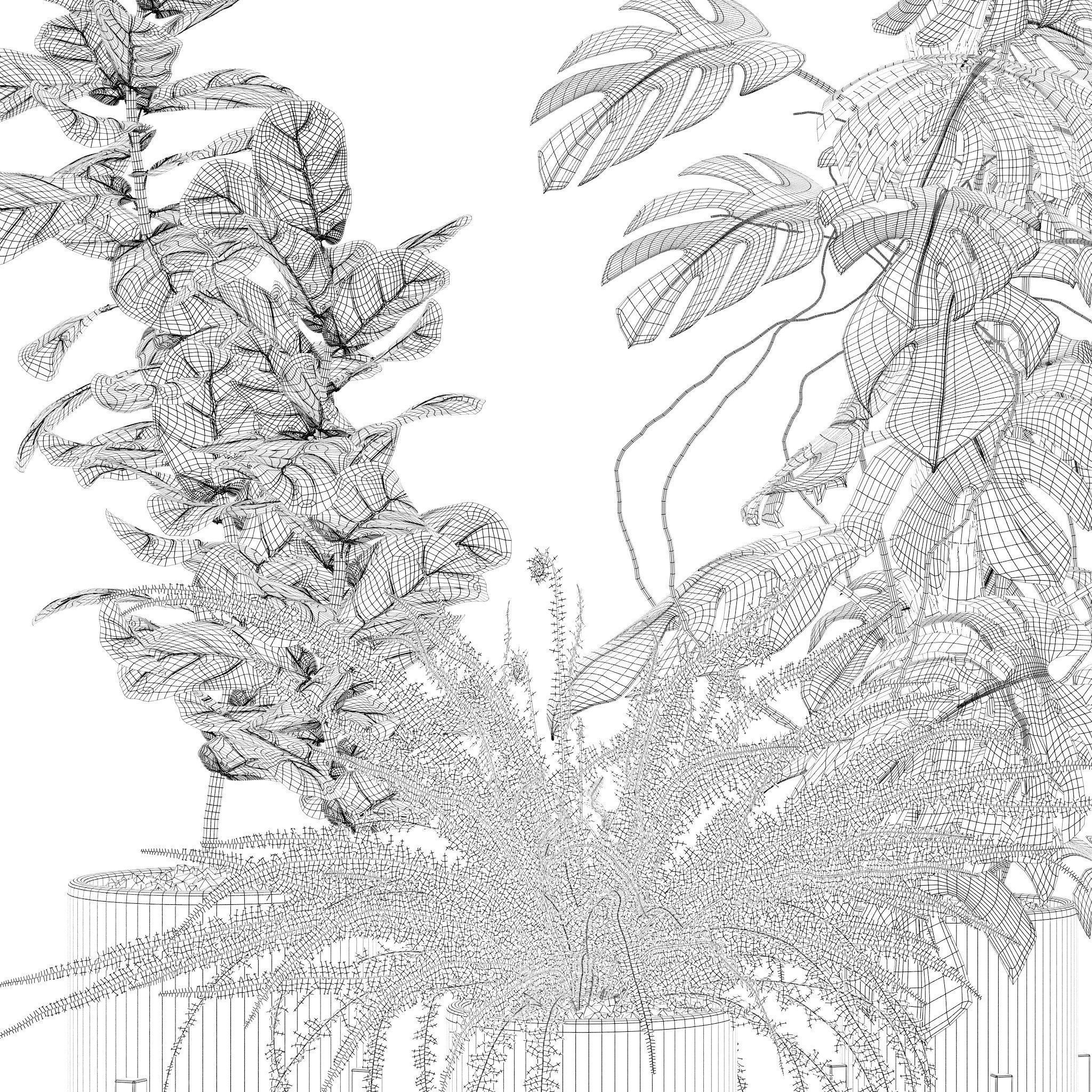 20 Photorealistic Flowers for Interiors - set 118 127 132 133 3D Model Collection_14