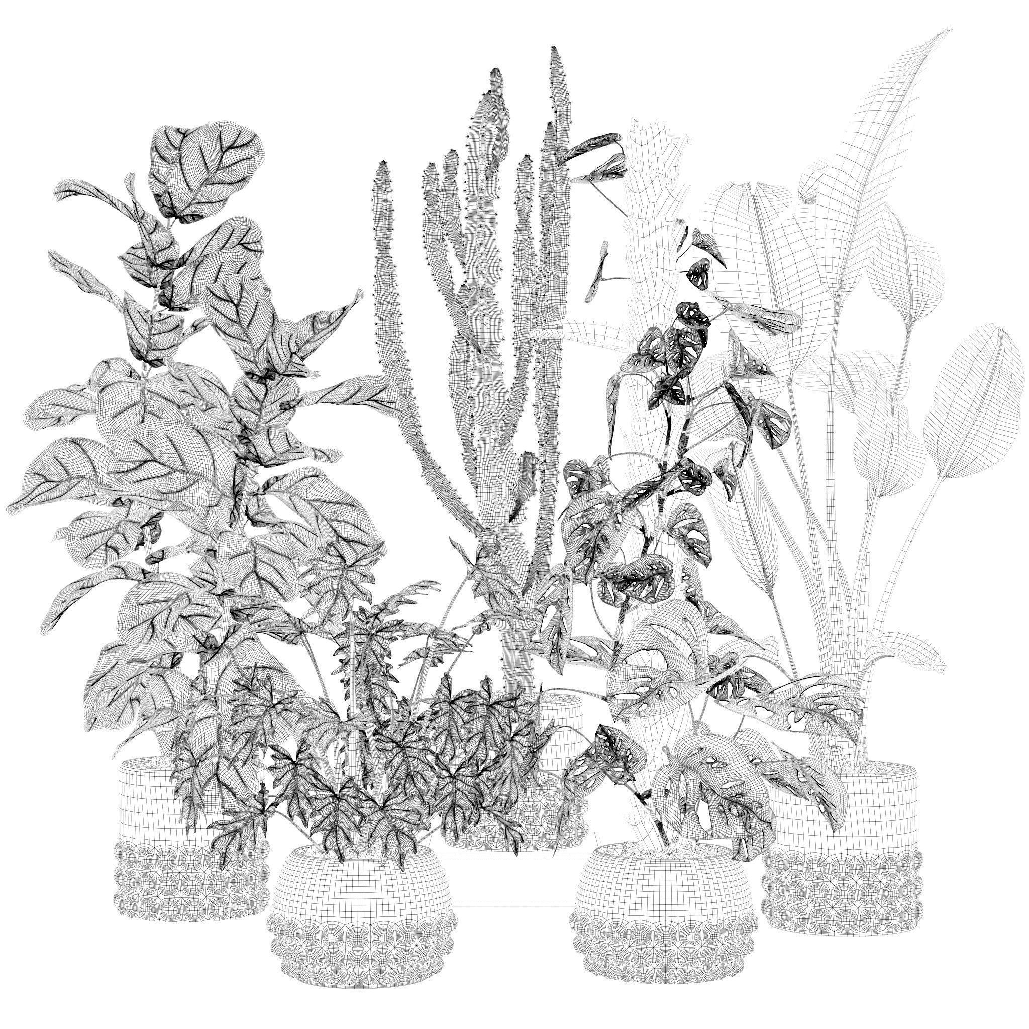 20 Photorealistic Flowers for Interiors - set 118 127 132 133 3D Model Collection_53