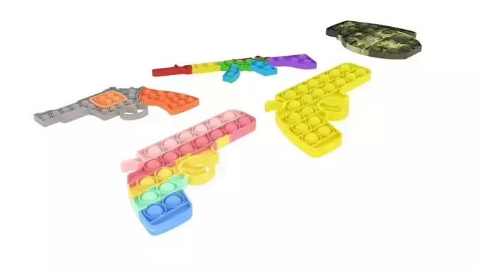 Weapons Pop It Fidget Toys Set