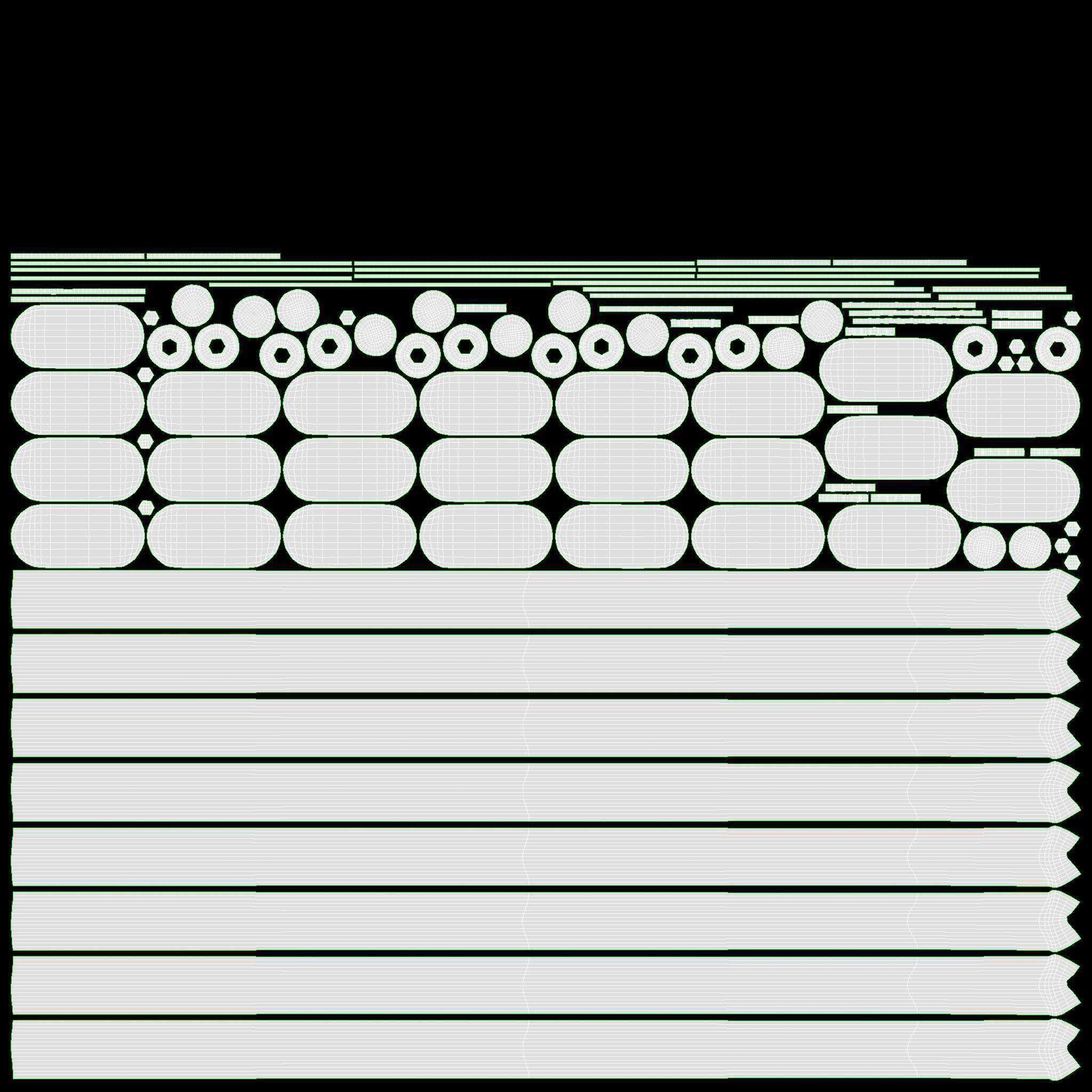Dining table Helena rectangle 3D model_7