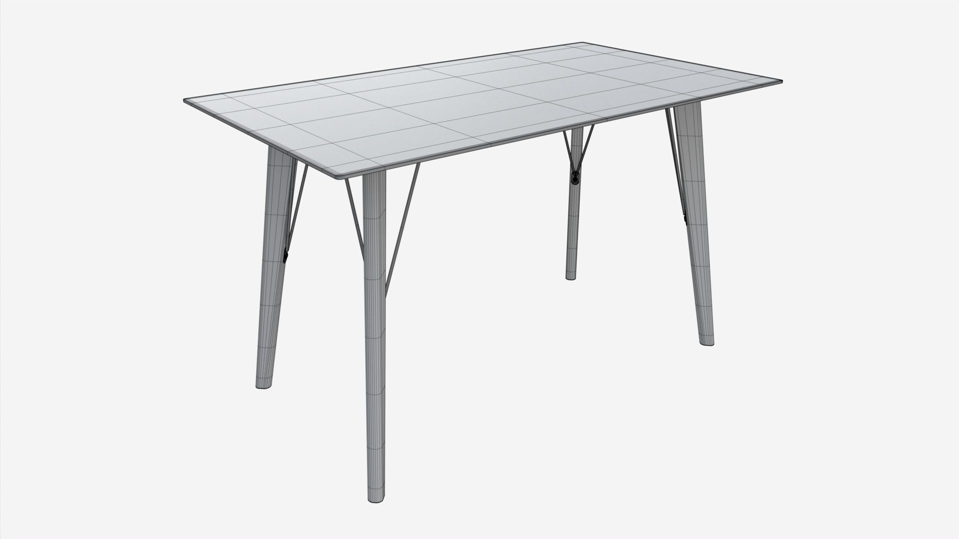 Dining table Helena rectangle 3D model_5