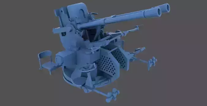 Breda 37-54 twin - Personal license - 1-72 scale 3D print model