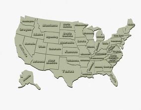 Usa map 3D Print Models | CGTrader