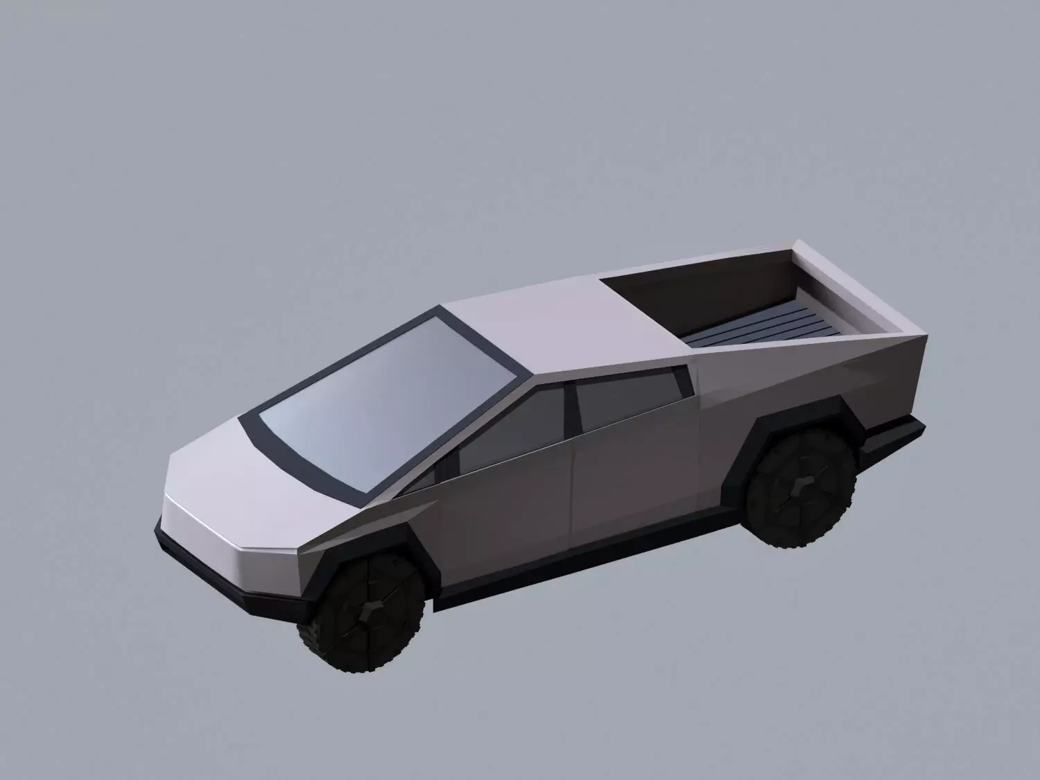 Cyber Truck Low-Poly Low-poly 3D model_0