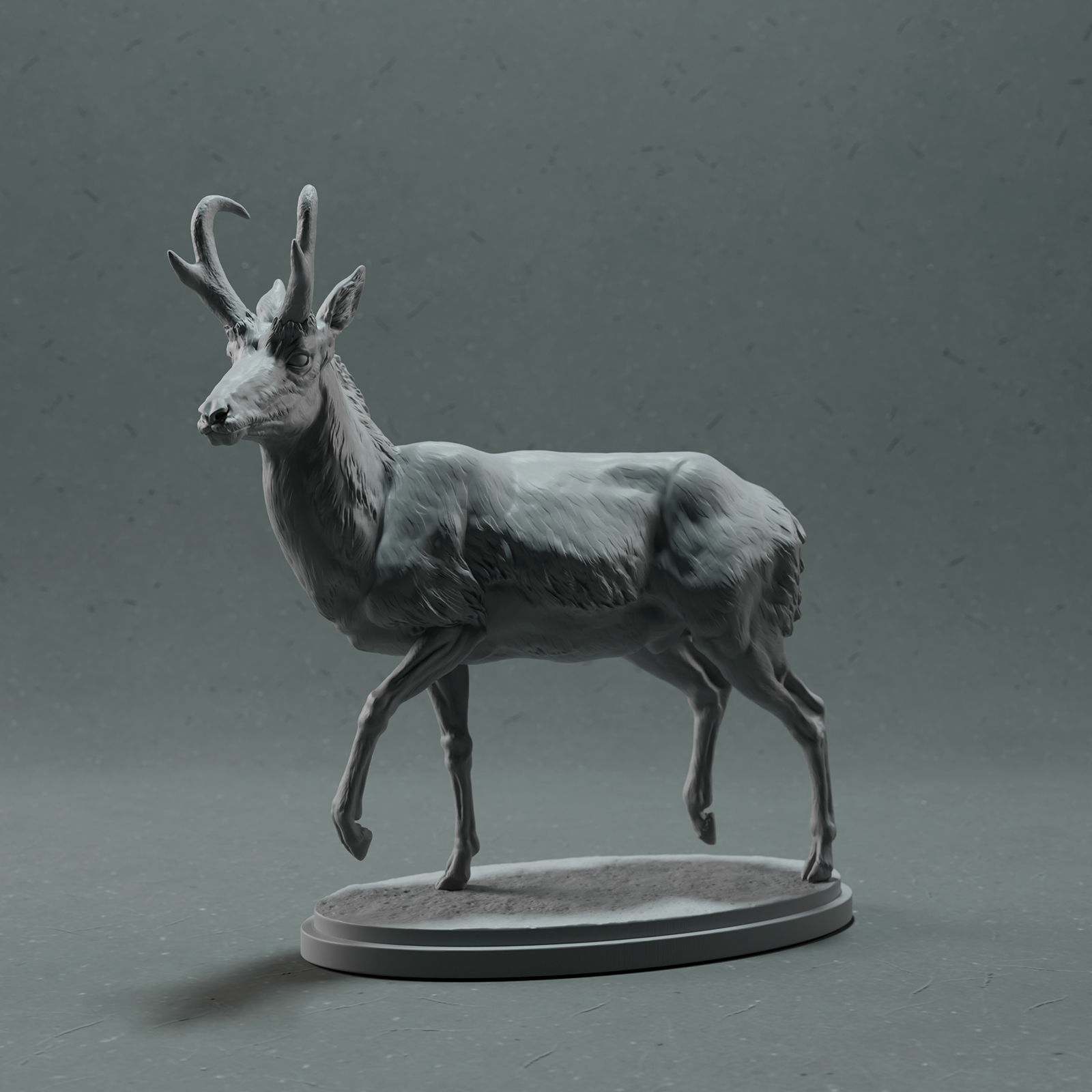 Pronghorn Antelope - Male 3D print model_1