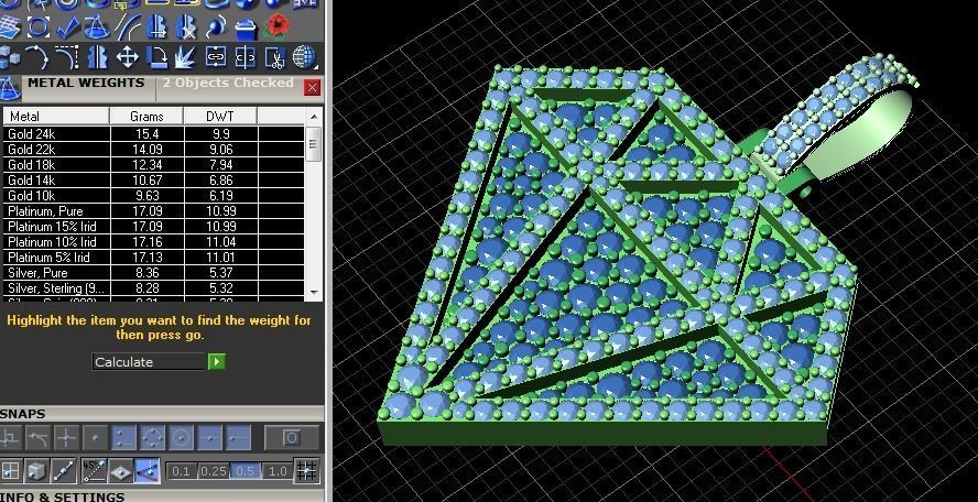 DIAMOND SHAPED PENDANT 3D print model_4