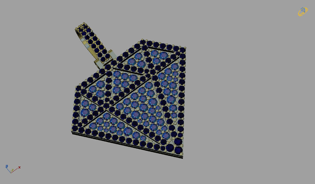 DIAMOND SHAPED PENDANT 3D print model_8