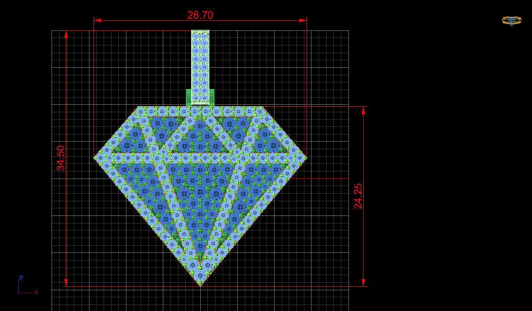 DIAMOND SHAPED PENDANT 3D print model_2