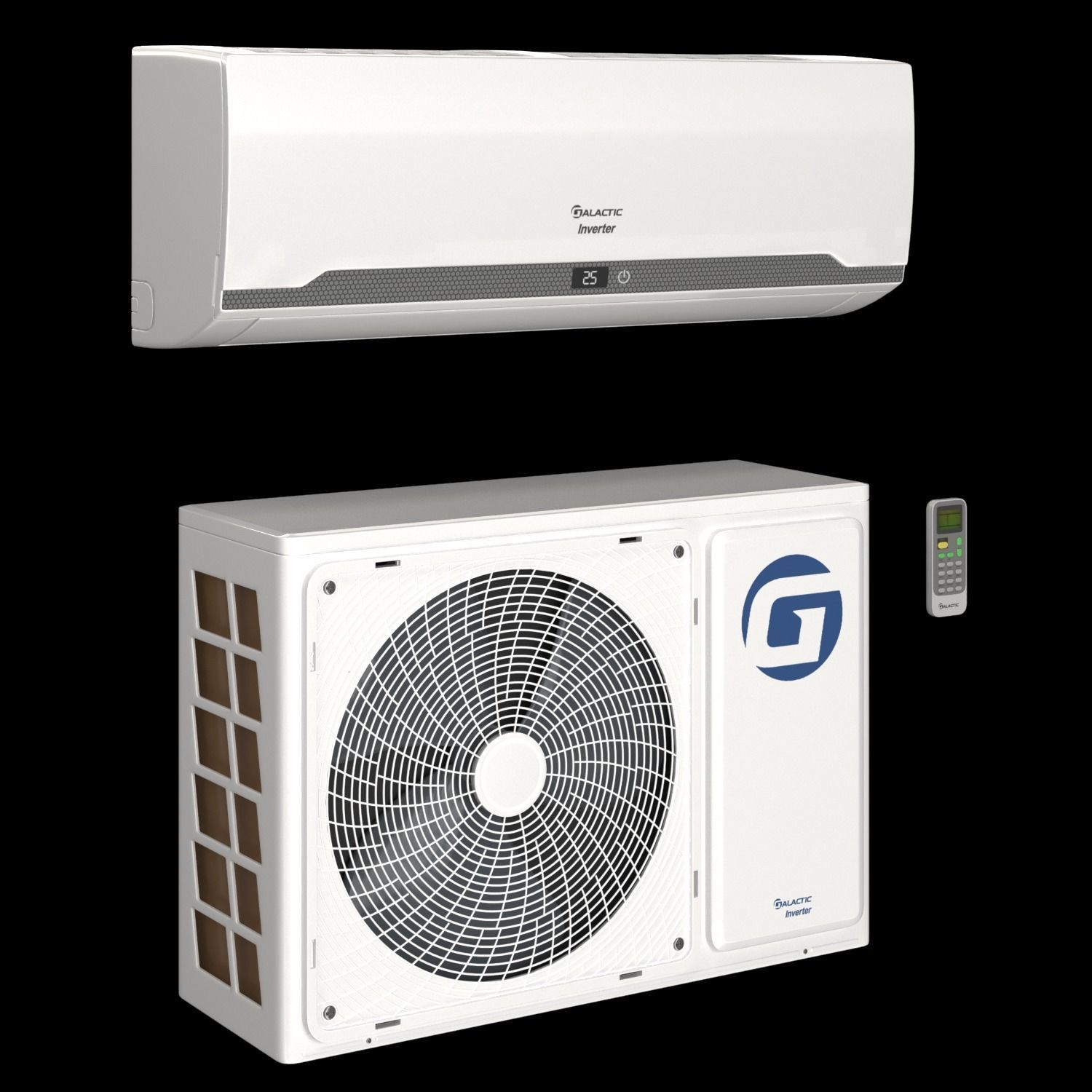 SET 25 MODELS Air conditioner 3D model_3