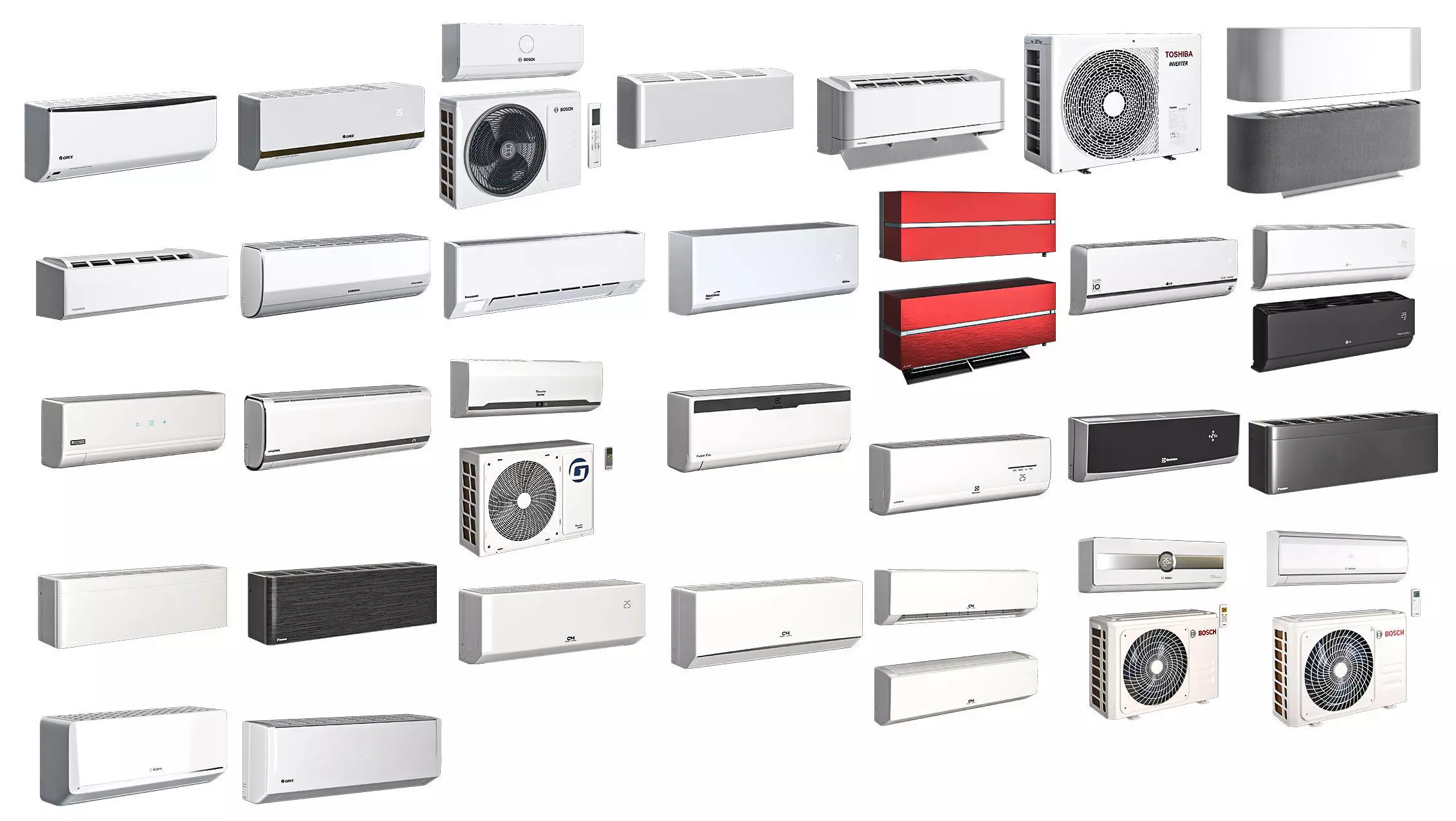 SET 25 MODELS Air conditioner 3D model_0