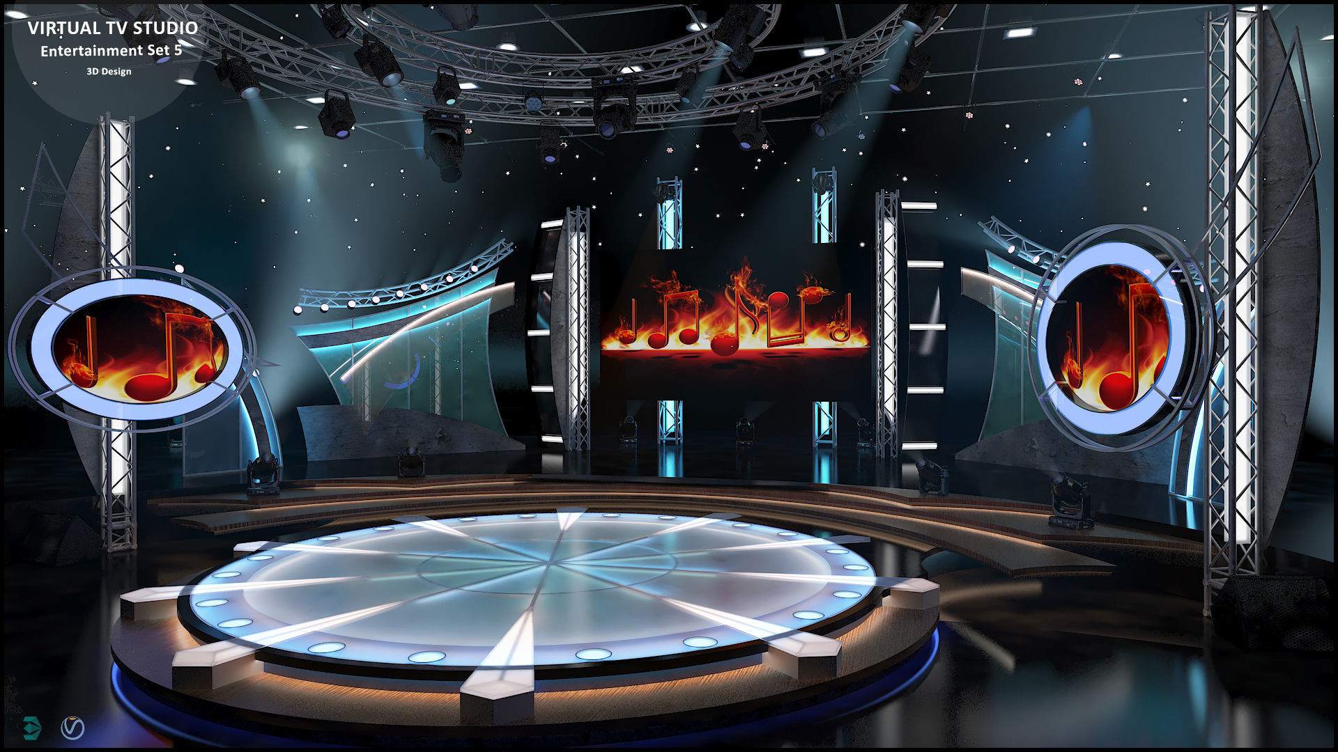 Virtual TV Studio Sets - Collection Vol 16 - 9 PCS DESIGN _144
