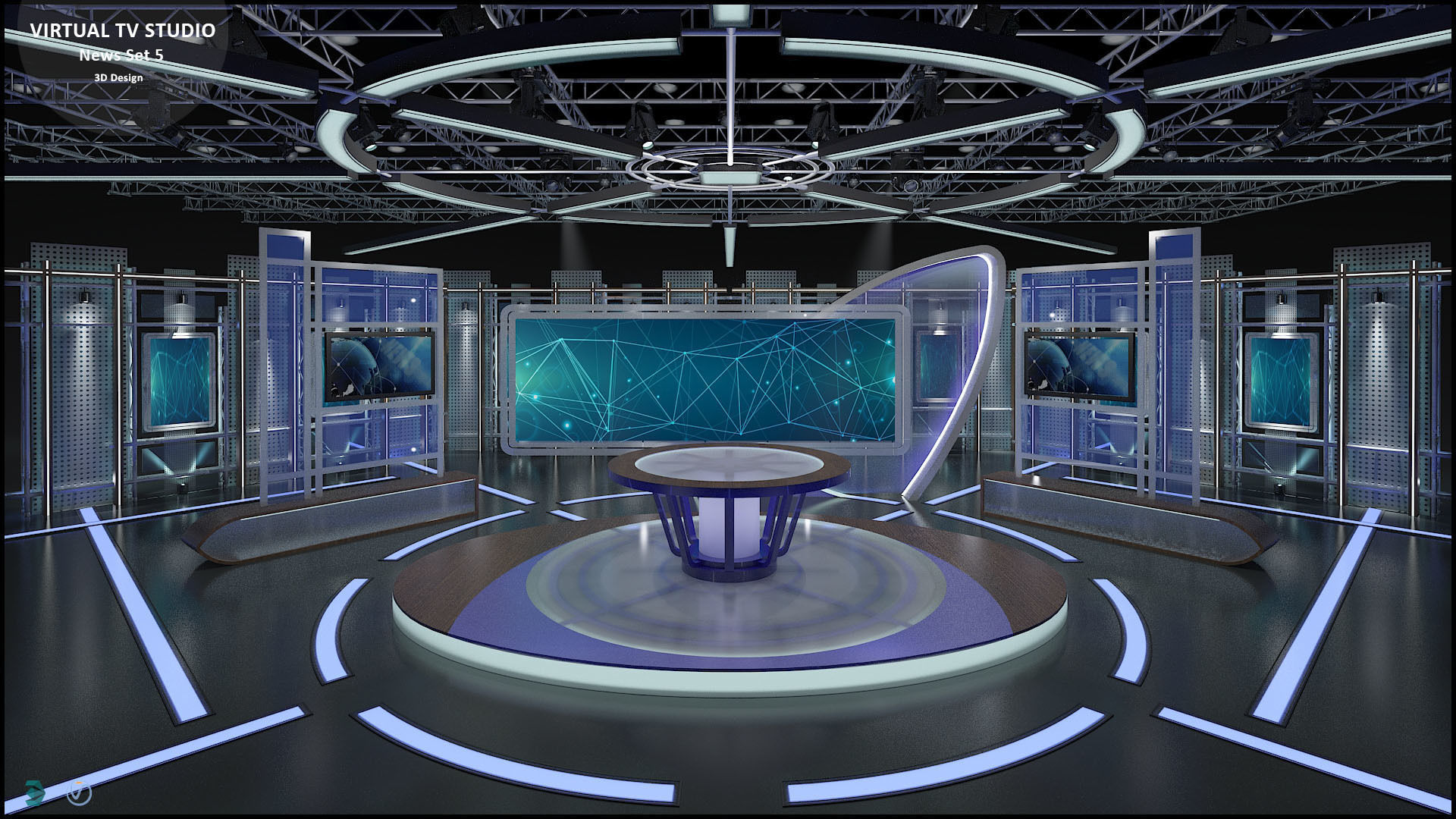 Virtual TV Studio Sets - Collection Vol 16 - 9 PCS DESIGN _16