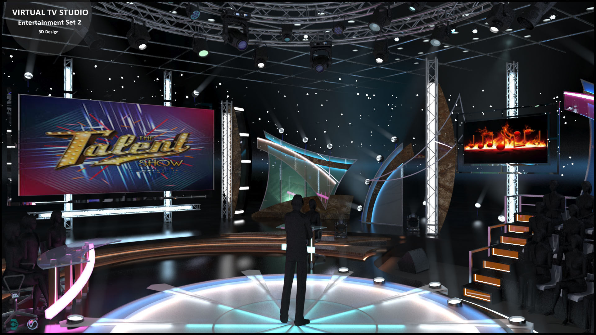 Virtual TV Studio Sets - Collection Vol 16 - 9 PCS DESIGN _127