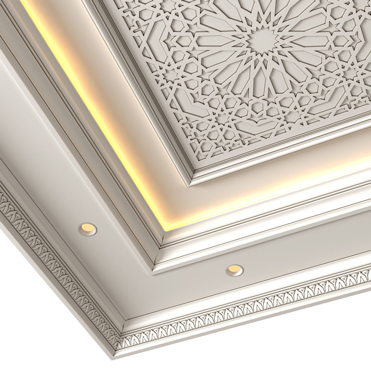 Ceiling in oriental style Arabic Ceiling 3D model_2