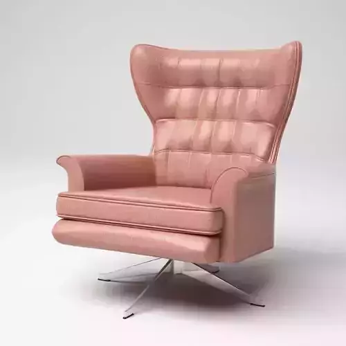Pink Leather Armchair