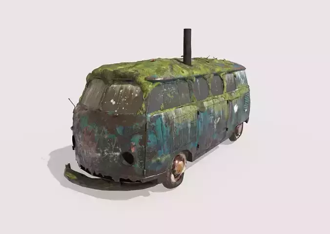 Mossy Van With Chimney 3D model