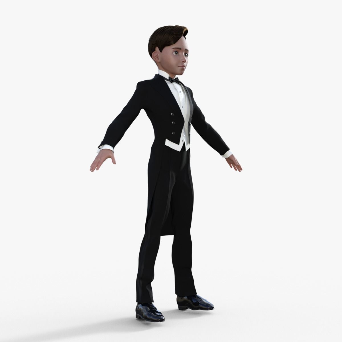 Cartoon Tuxedo Man 3D model_15