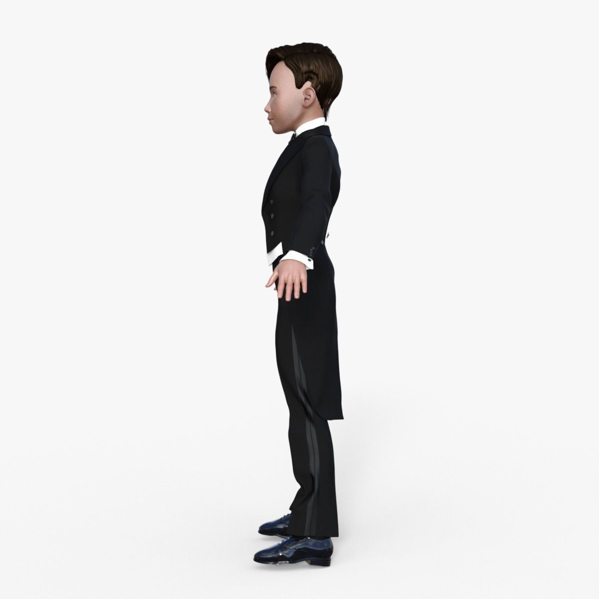Cartoon Tuxedo Man 3D model_10