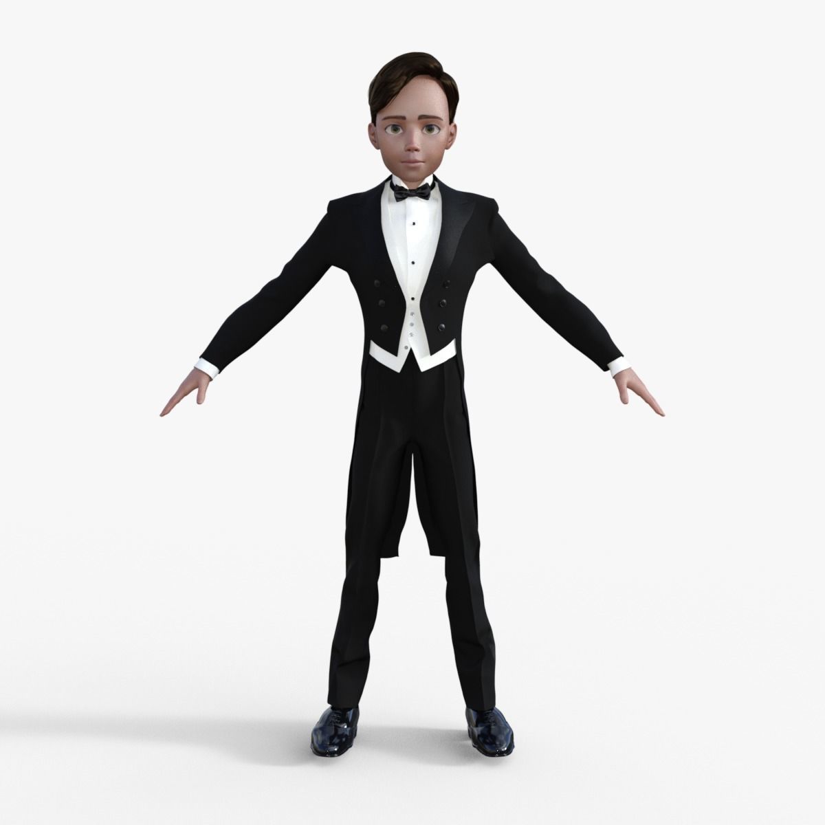 Cartoon Tuxedo Man 3D model_8