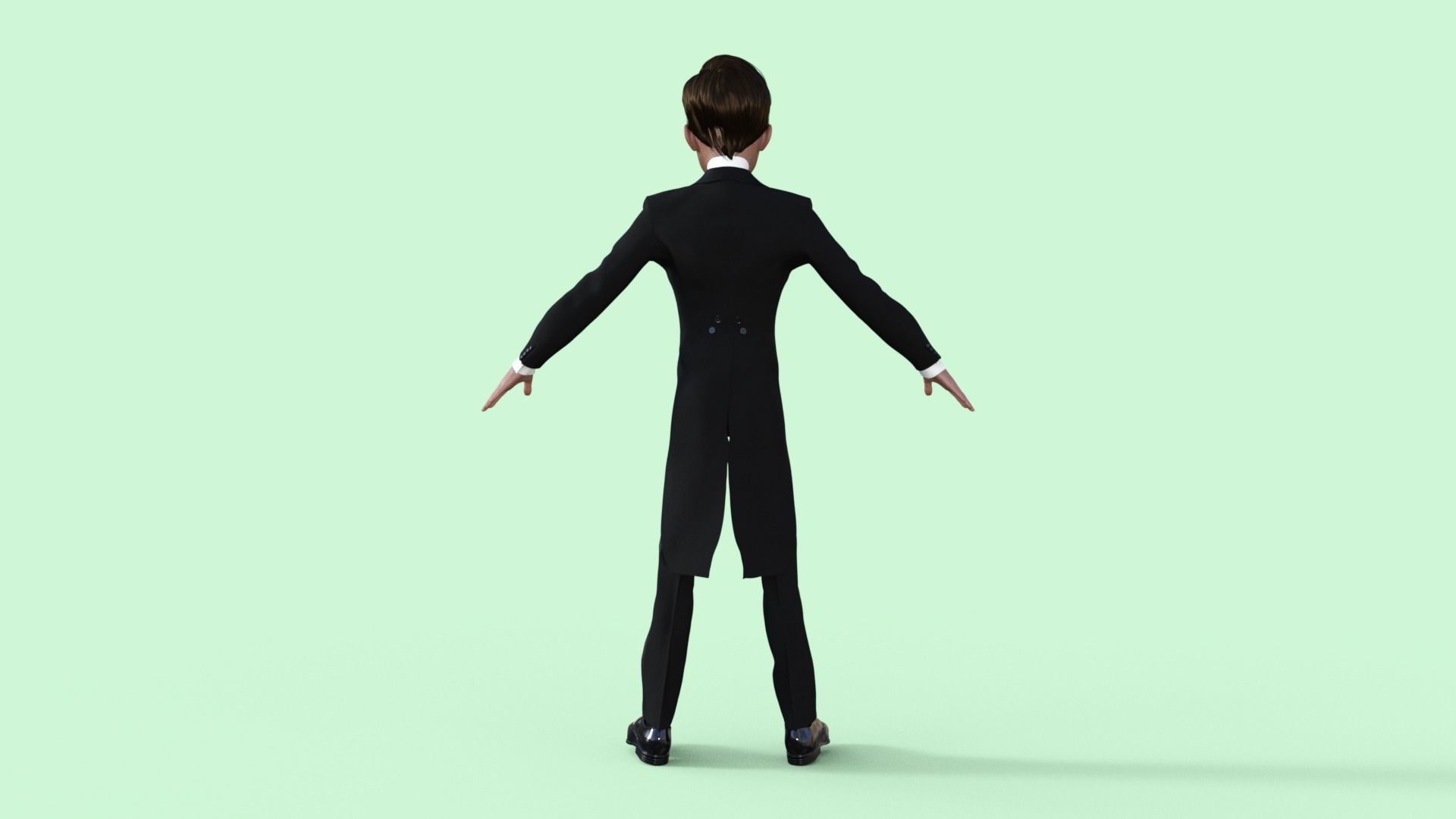 Cartoon Tuxedo Man 3D model_4