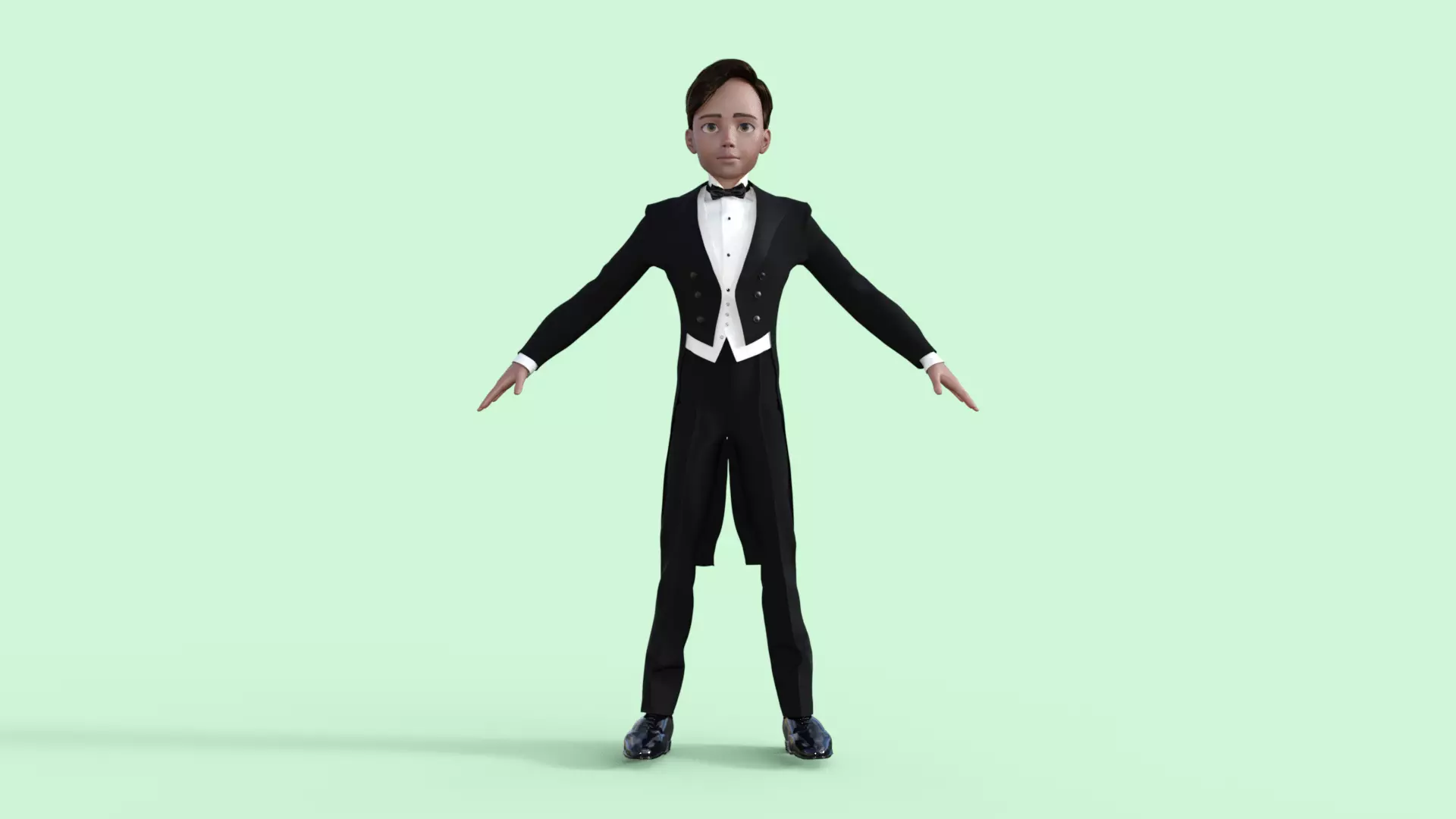 Cartoon Tuxedo Man 3D model_0