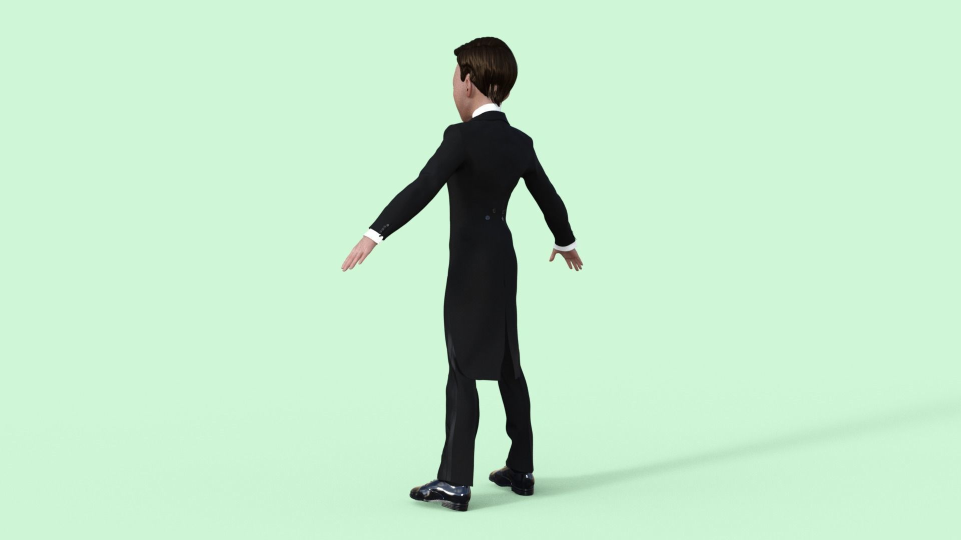Cartoon Tuxedo Man 3D model_3