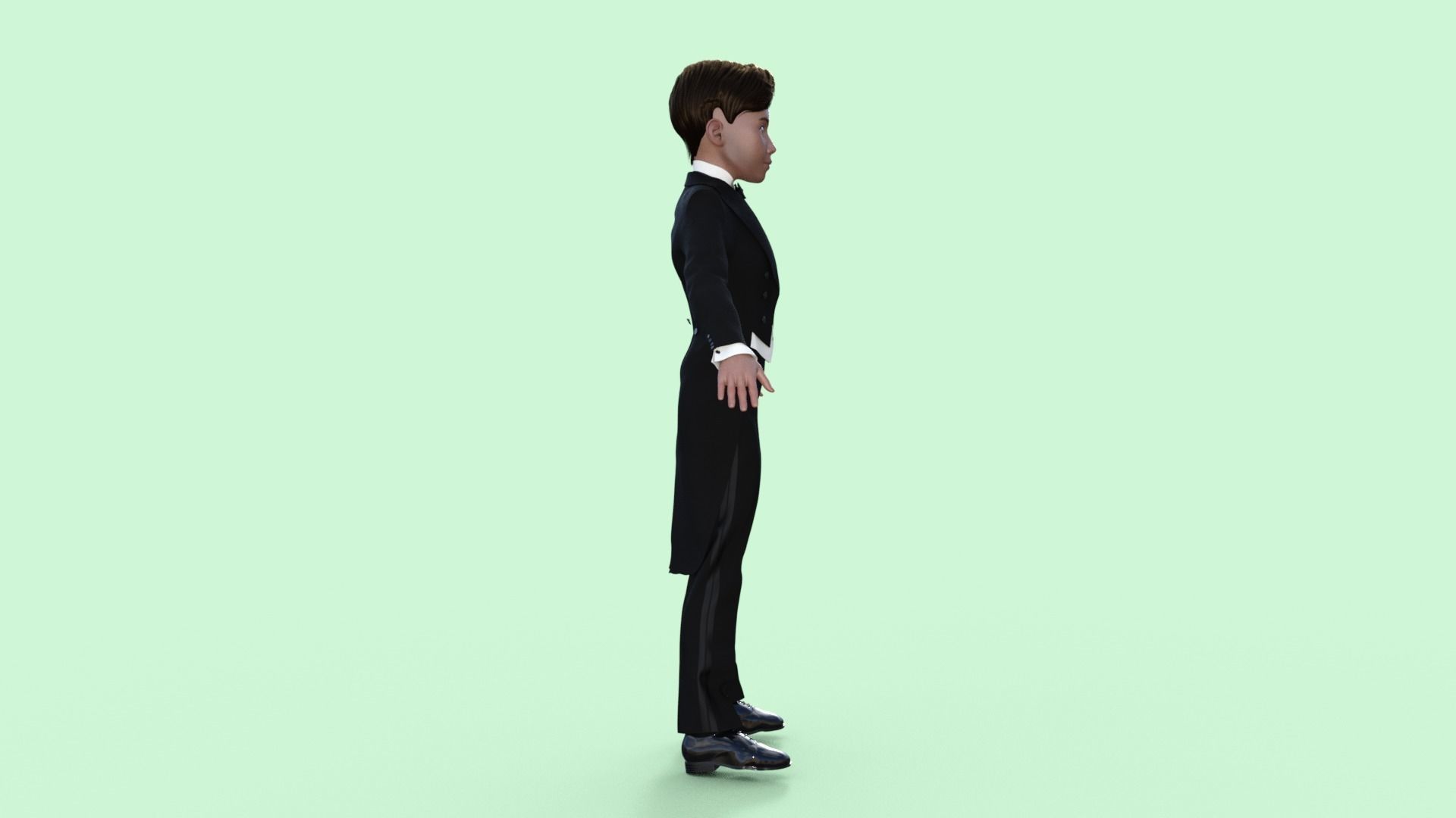 Cartoon Tuxedo Man 3D model_6