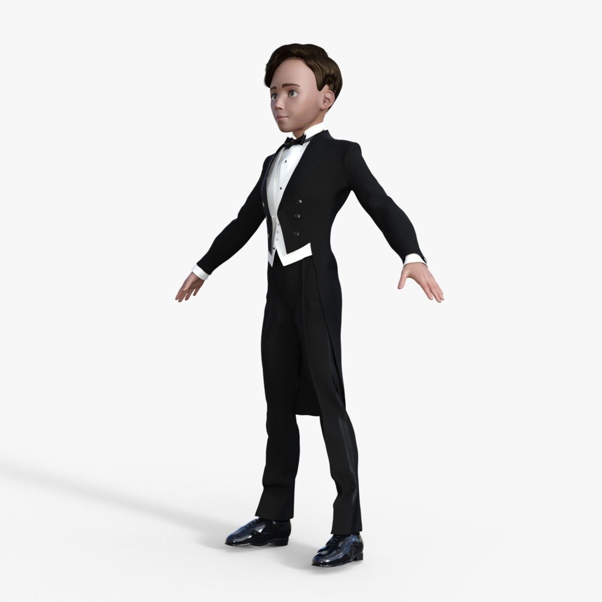 Cartoon Tuxedo Man 3D model_9