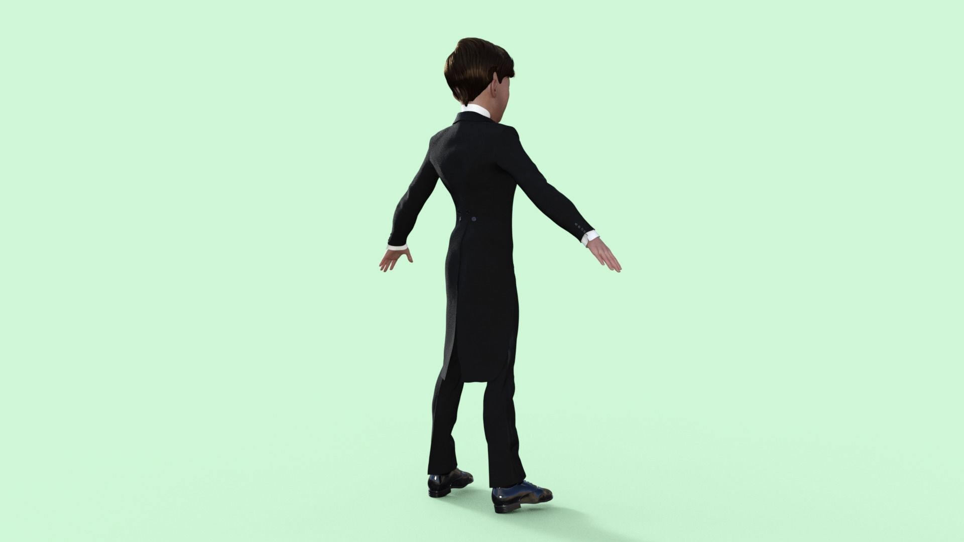 Cartoon Tuxedo Man 3D model_5