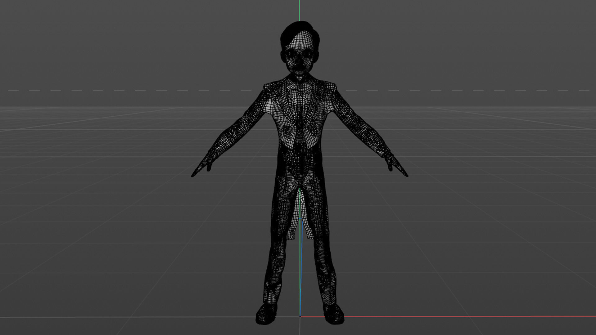 Cartoon Tuxedo Man 3D model_16