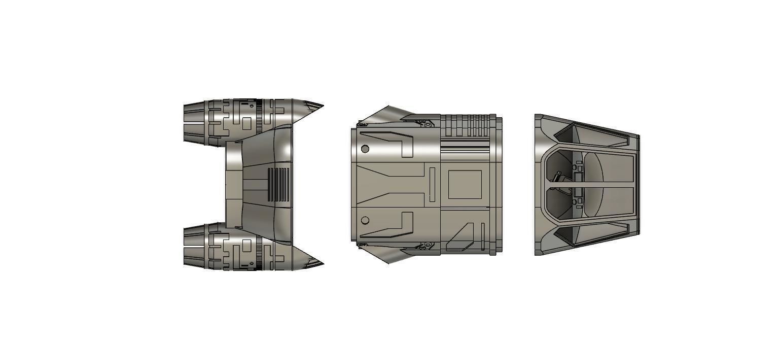 obiwan kenobi dropship  3D print model_14