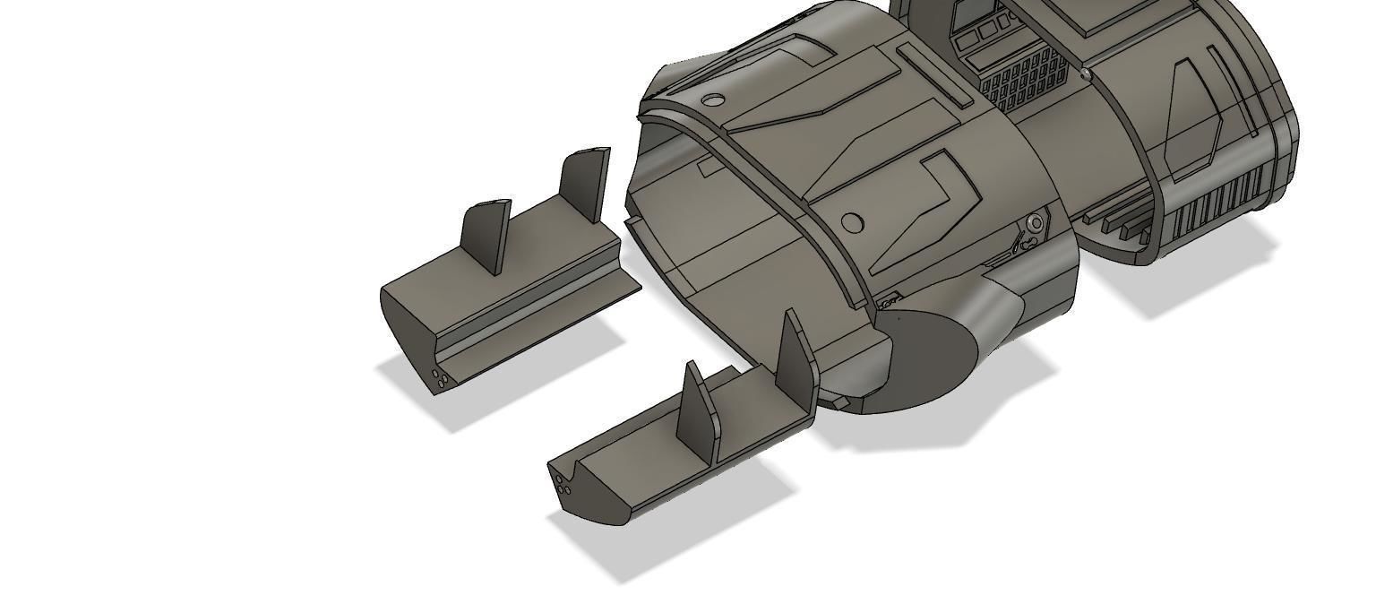 obiwan kenobi dropship  3D print model_7